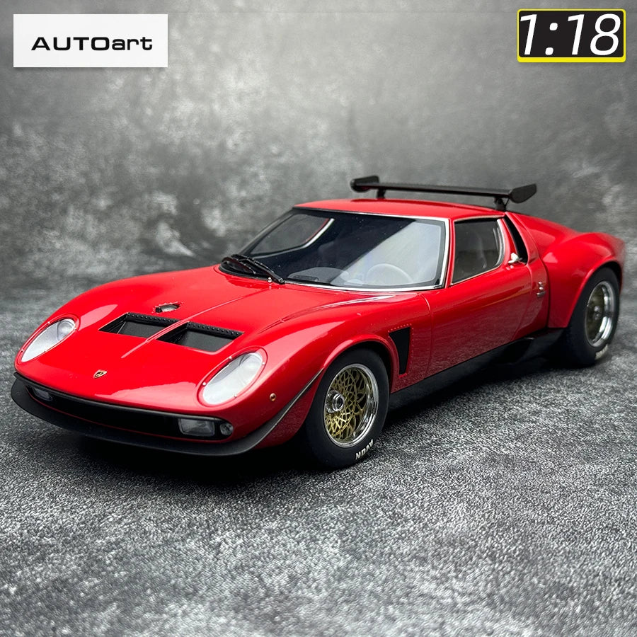 AUTOart 1:18 SCALE  Lamborghini MIURA SVR "JOTA" Car model Static ornament Collect Holiday gift