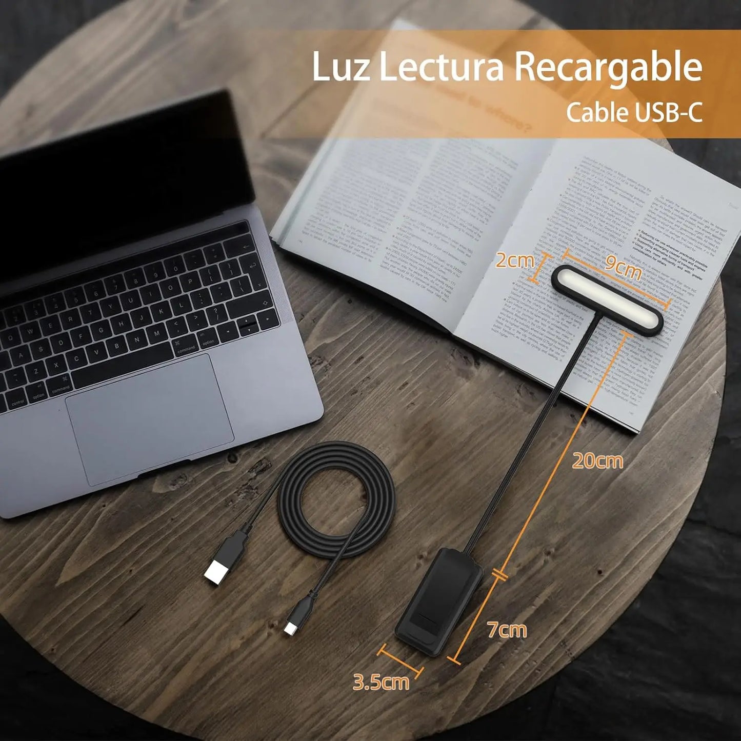 Eye Caring Clip-on Reading Book Light 3 Colors 10 Brightness USB Rechargeable Flexible Easy Clip For Piano Lamp Sheet Music Read