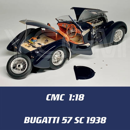 CMC 1:18 57SC 1938 Convertible Simulation Limited Edition All Open Alloy Metal Static Car Model Toy Gift