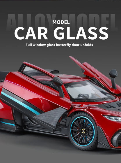Large 1/18 alloy die-cast AMG-ONE sports car model simulation sound and light adult collection gift