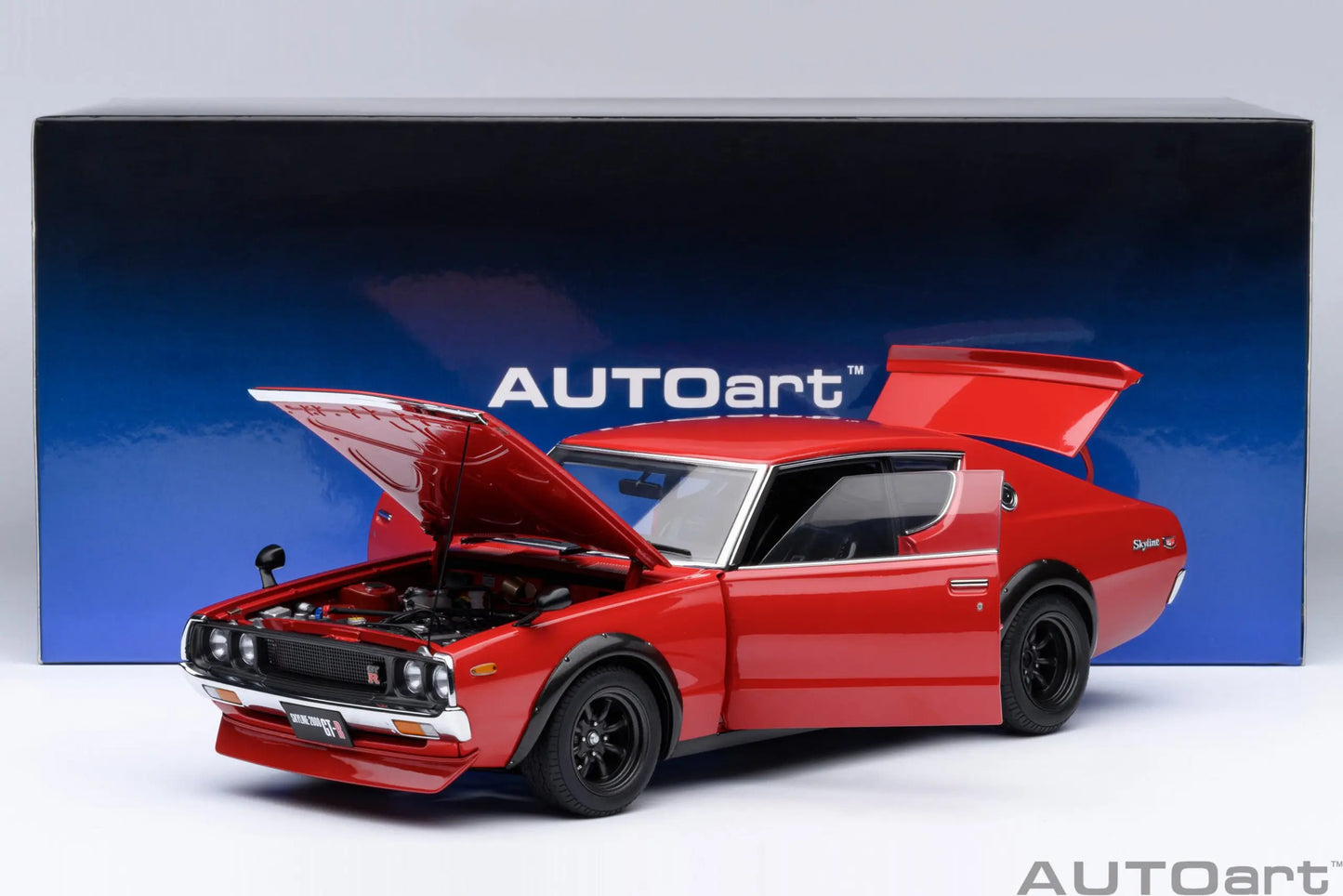 NISSAN SKYLINE 2000 GT-R (KPGC110) TUNED VERSION RS WATANABE WHEEL AUTOart 1/18 Static display model gift collection