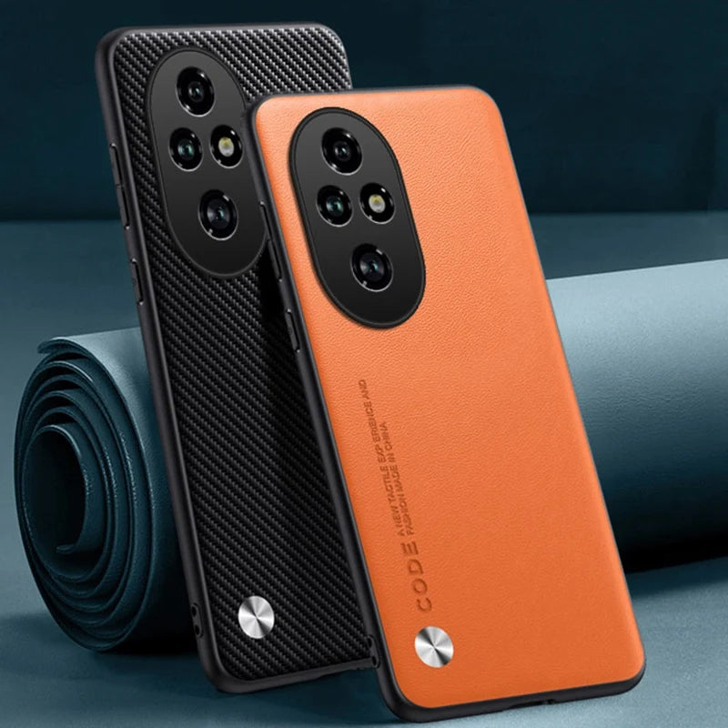 Luxury PU Leather Case For Honor 200 Pro Back Cover Matte Silicone Full Protection Phone Case For Honor 200 Lite 5G Honor200 Pro
