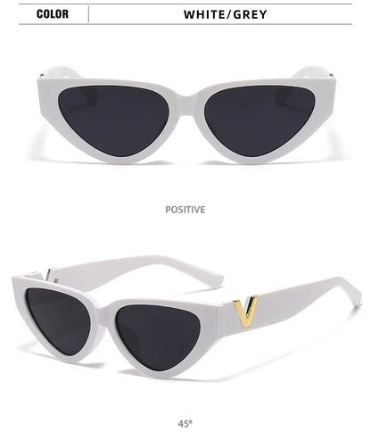 INS Cat Eye Sunglasses Women 2026 Fashion Triangle Vintage Sun Glasses Female Brand Designer Retro Glasses Shades Oculos De Sol