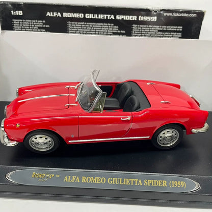 Die-cast 1:18 Scale Alfa Romeo Giulietta Convertible 1959 Simulated Alloy Static Car Model