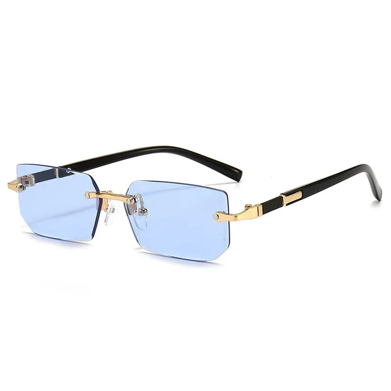 Fashion Punk Square Sunglasses Women Luxury Brand Small Frame Sun Glasses Female Rectangle Metal Mirror Oculos De Sol