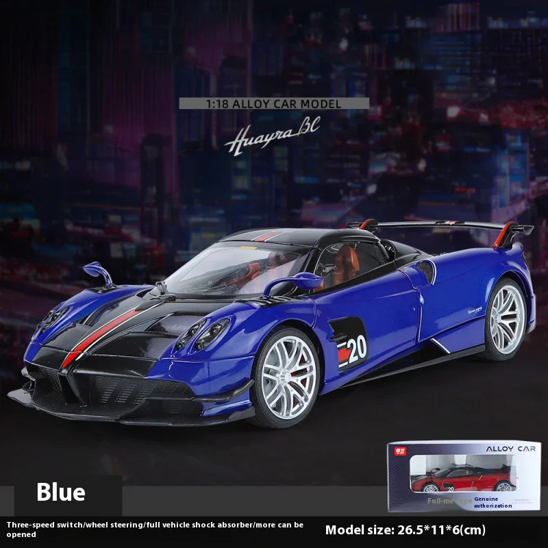 Cool alloy sports 1:18 car model, simulated interior details, cool lighting and sound effects, exquisite desktop ornaments