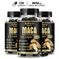 20X Natural Concentrated Extracts Black + Red + Yellow Maca Root, Korean Ginseng, Ashwagandha, Maca Root Capsules 8050 Mg