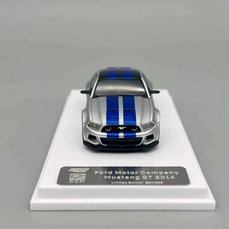 GDO & DCM 1:64 Ford Mustang GT NFS Silver Blue Need for Speed Movie Edition Alloy Car Model