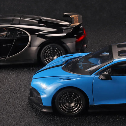 Bugatti Chiron 1:18 PUR SPORT Alloy Sports Model Diecast Metal Racing Car Vehicle Model Sound and Light SimulationToy Gift