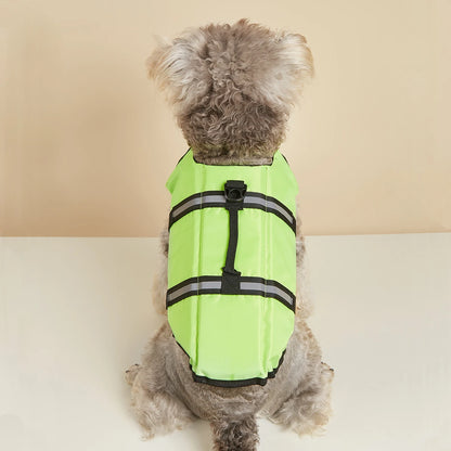 Dog Life Jacket Reflective Adjustable Summer Large Dogs Swimwear Safety Vest Surfing Sailboat Enhanced Buoyancy Pet Life Jacket