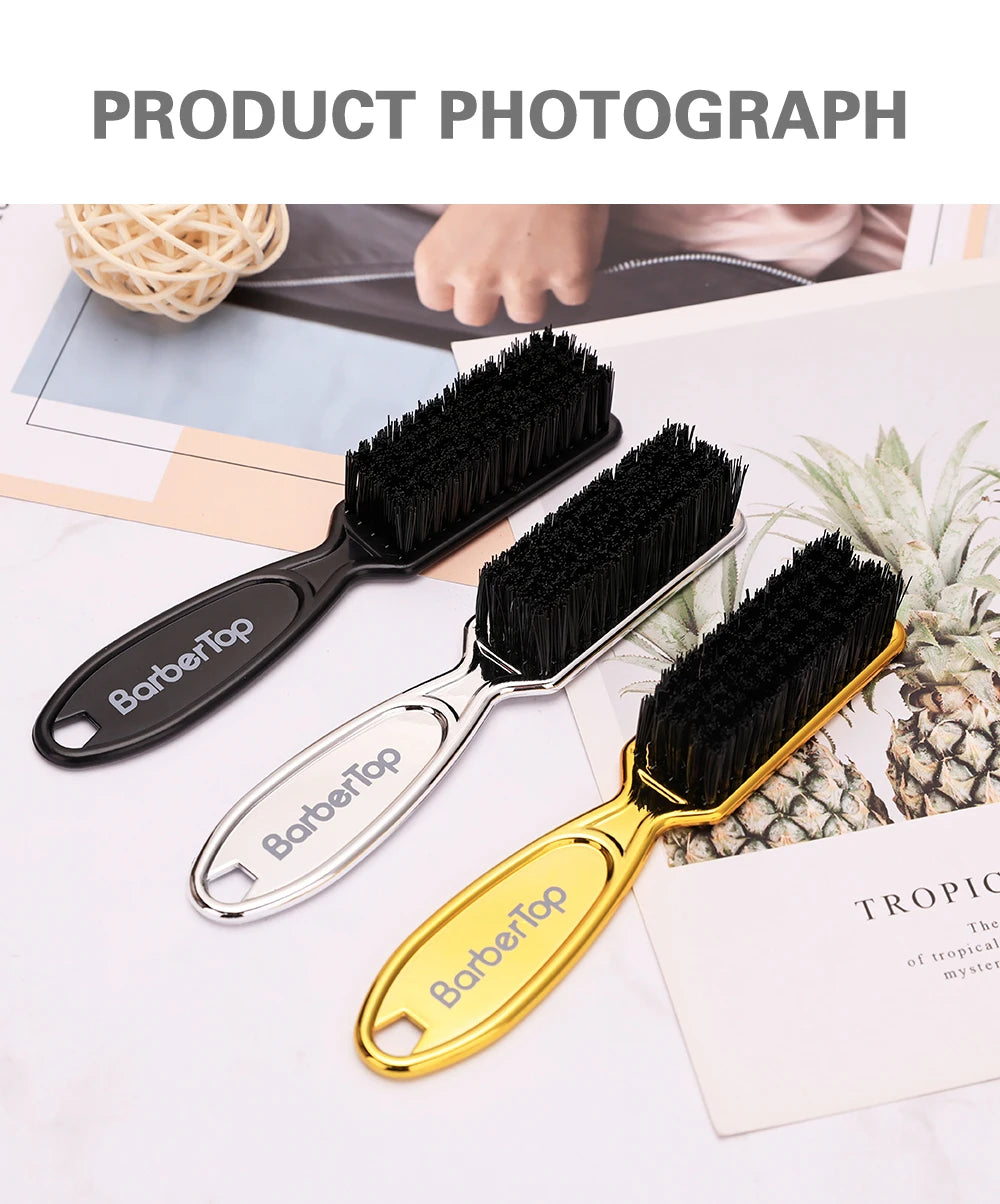 Soft Hair Cleaning Brush Barber Plastic Handle Retro Neck Duster for Salon Hairdressing Styling Tool to Remove Comb Breaks