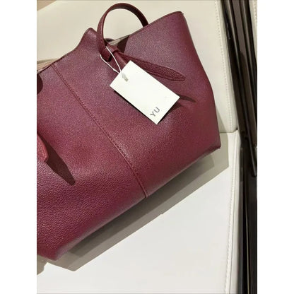New leather shoulder bag, large capacity commuter women's bag, high-quality handbag, fashionable casual tote bag