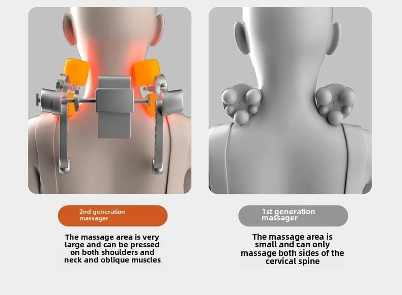 5 Vibrations Waist Hips Electric Back Massager Cervical Massage Chair Seat Cushion for Body Shiatsu Heated Kneading Relaxarion