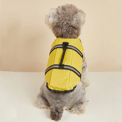 Dog Life Jacket Reflective Adjustable Summer Large Dogs Swimwear Safety Vest Surfing Sailboat Enhanced Buoyancy Pet Life Jacket