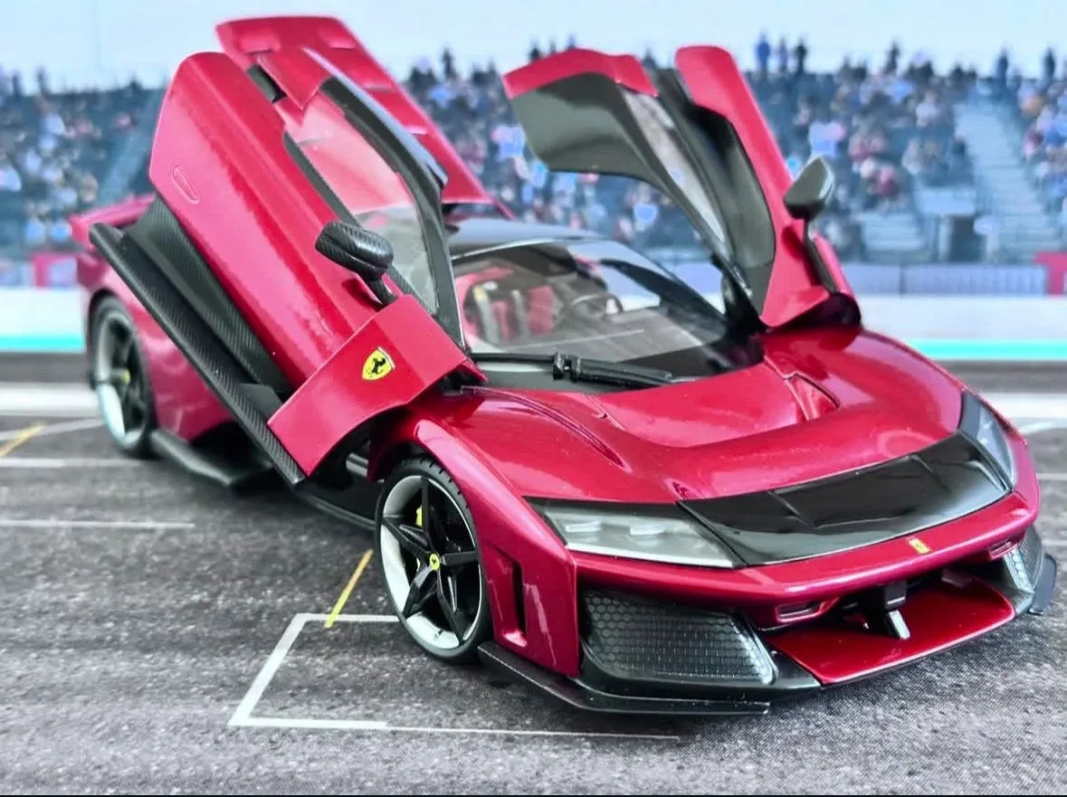 Bburago 1:18 Ferrari F80 Hardcover Full Open Model  Simulation Alloy Miniature Die-Casting Model Custom Gifts