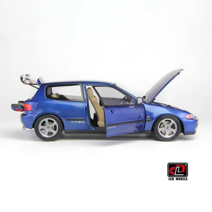 LCD 1/18 Car Model Honda Civic Mk5 EG6 Car Model Simulation Model Diecast Model Collect Ornaments Boy Custom Birthday Toy Gift