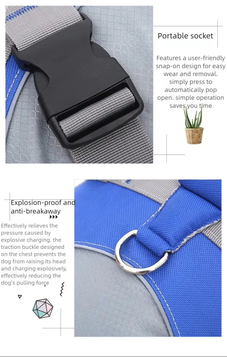 Reflective Dog Life Jacket Adjustable Breathable Pet Safety Vest Enhanced Buoyancy Oxford Cloth Swimming Clothes Beach