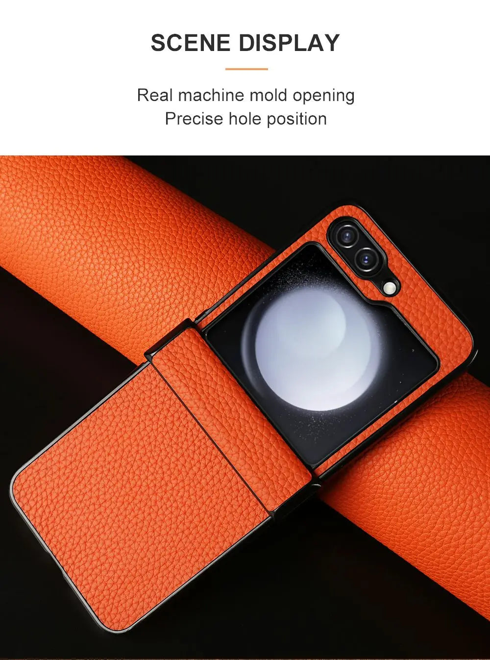 Luxury Hand Crafted Genuine Leather Case For Samsung Galaxy Z flip5 Phone Cover Galaxy Z Flip 3 flip4  Back Shell Coque Capa
