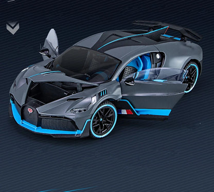 Large Size 1/18 Bugatti DIVO Alloy Sports Car Model Diecasts Metal Toy Vehicles Car Model Simulation Sound Light Gifts