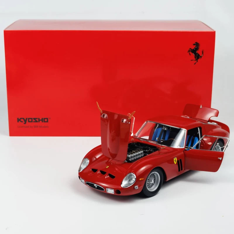 Ferrari 250 GTO 1961 Vintage Car Replica Alloy Model with Fully Openable Doors Kyosho 1:18 Die-Cast Metal Scale Model Racing Car Adult Boys' Toy High-End Collectible Gift