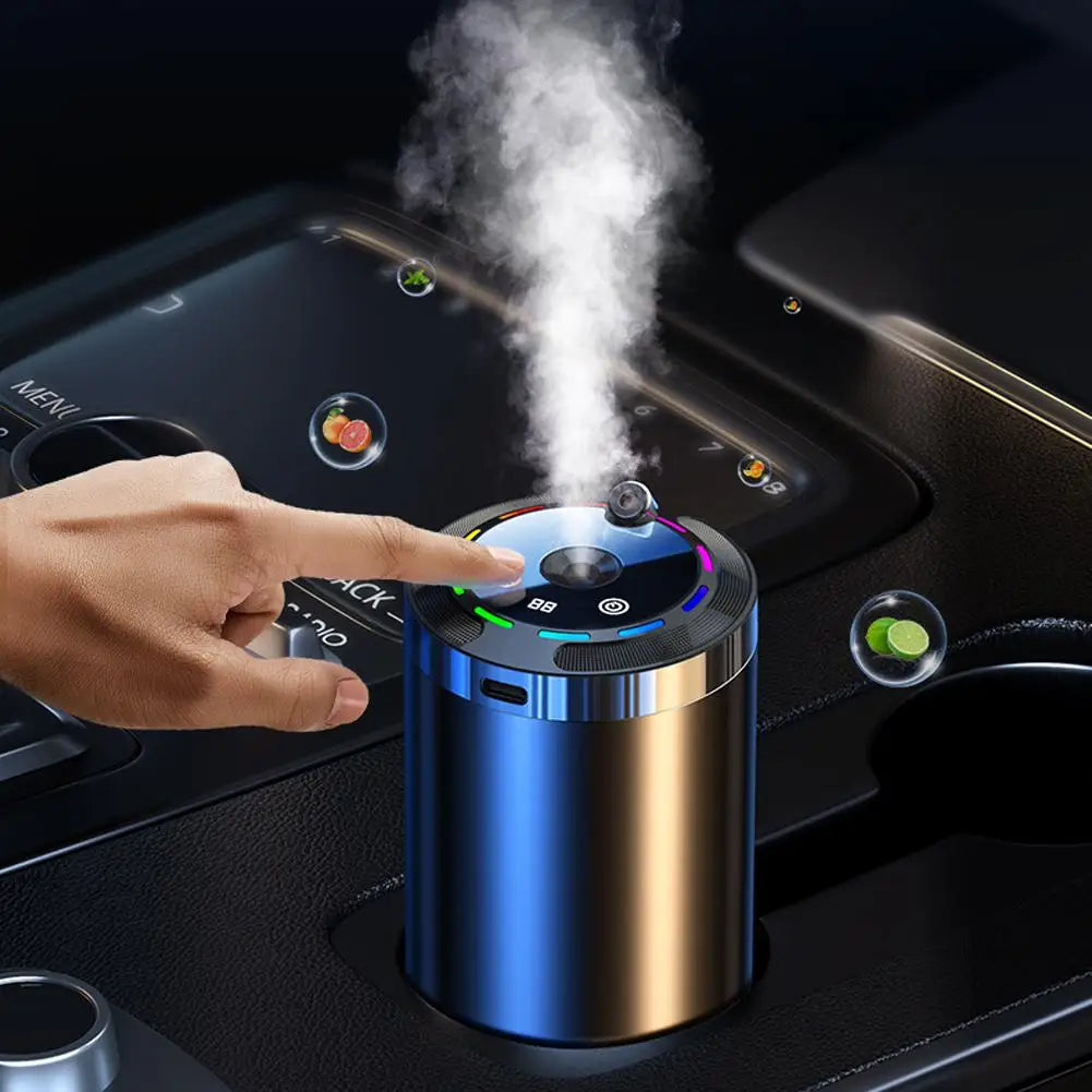 Car Electric Air Diffuser Aroma Car Air Vent Humidifier Mist Aromatherapy Air Freshener Removing Odor Eliminator Rechargeable