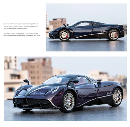Pagani Huayra Dinastia 1:18 Alloy Racing Car Model Diecasts Metal Sports Car Vehicles Model Simulation Sound Light Kids Toy Gift