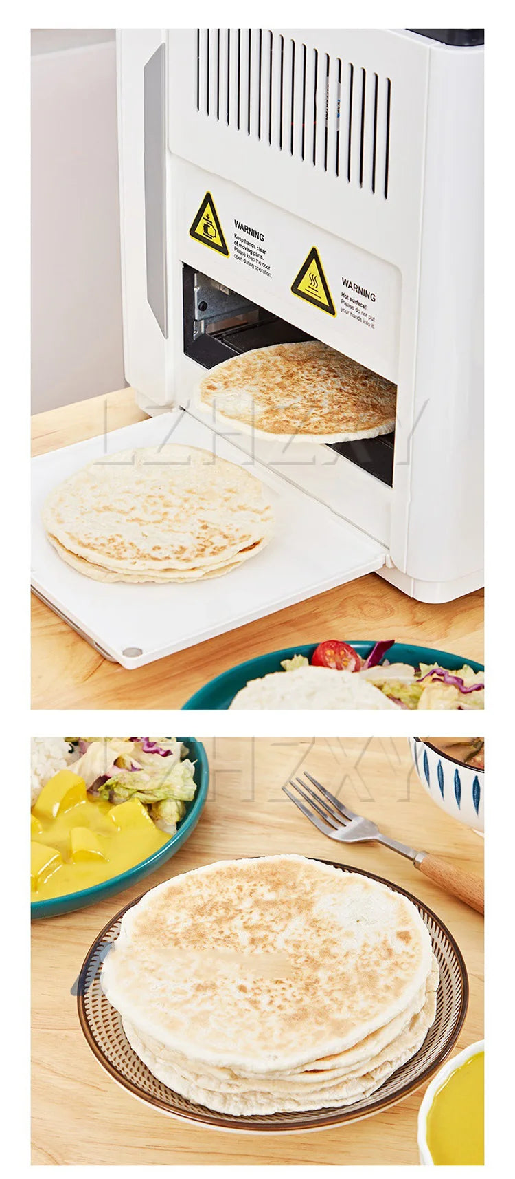 Fully Automatic Flatbread Maker Thin Pancake and Corn Tortilla Machine Automatic Programmable Handheld Pancake Maker