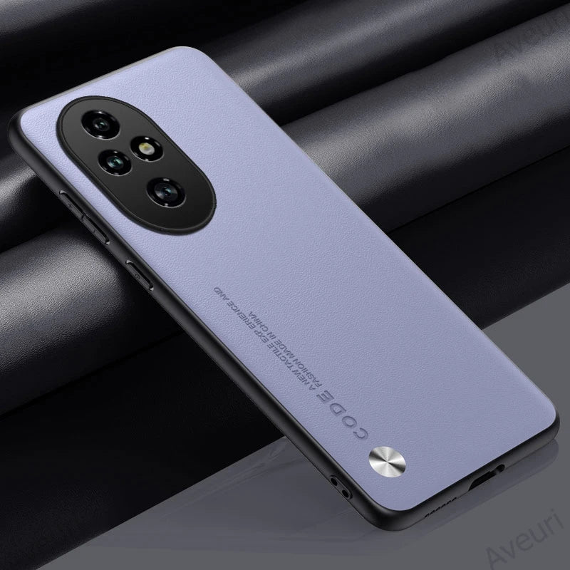 Luxury PU Leather Case For Honor 200 Pro Back Cover Matte Silicone Full Protection Phone Case For Honor 200 Lite 5G Honor200 Pro
