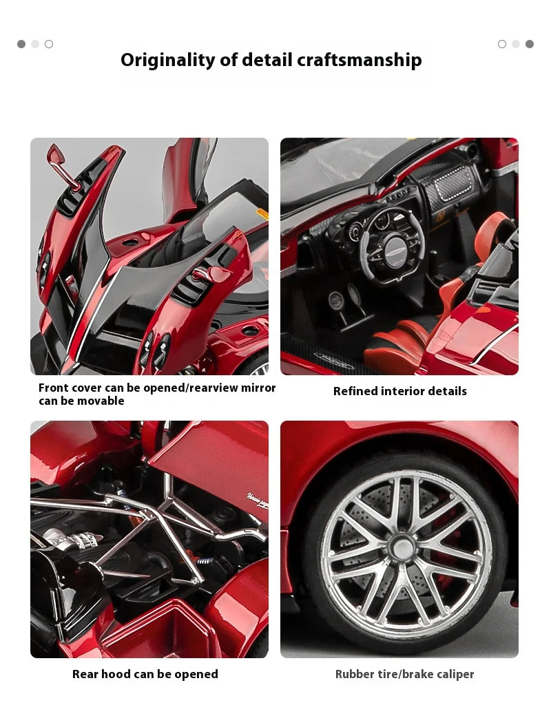 Cool alloy sports 1:18 car model, simulated interior details, cool lighting and sound effects, exquisite desktop ornaments