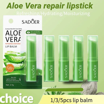 Refreshing Moisturizing Repair Lip Balm Aloe Vera Vitamin Essence Double Protection Hydrating Lip Balm Beauty Skin Care