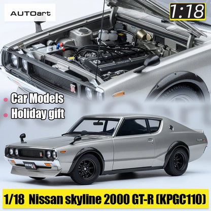 NISSAN SKYLINE 2000 GT-R (KPGC110) TUNED VERSION RS WATANABE WHEEL AUTOart 1/18 Static display model gift collection