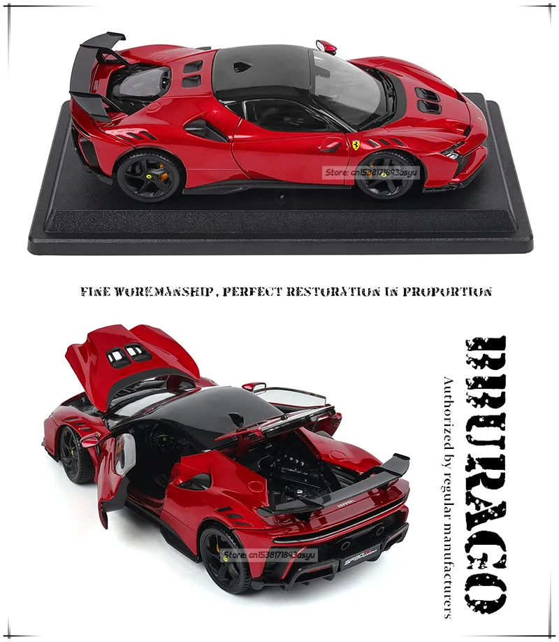 Bburago 1:24 Ferrari SF90 XX STRADALE Officially Licensed Alloy Luxury Vehicle Diecast Car Model Toy Collection Gift three color