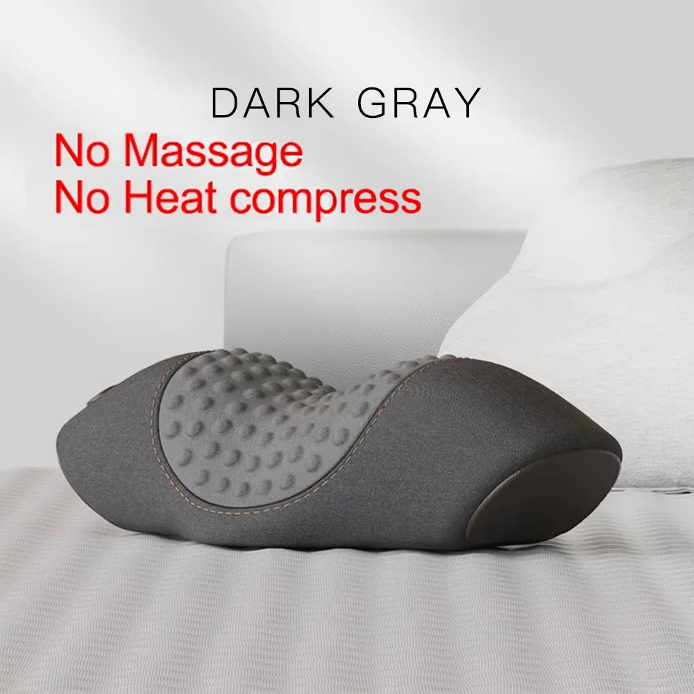 Electric Neck Massage Pillow Heating Vibration Neck Massager Back Cervical Traction Relax Sleeping Memory Foam Spine Support