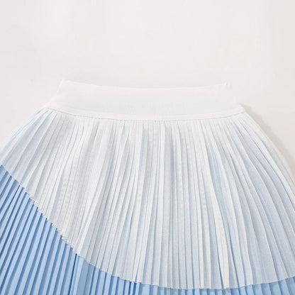 Kids Girls Skirts Quick-Dry Sports Skort Kawaii Pink Blue Badminton and Tennis Sports Pleated Skirt Teenage