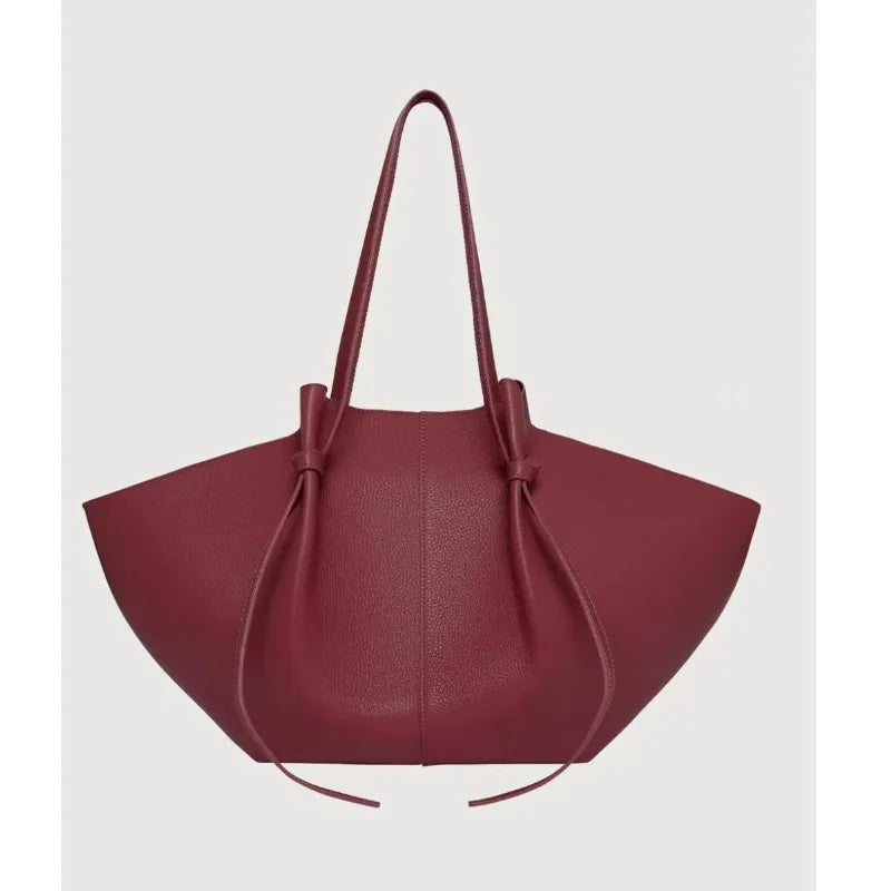 New leather shoulder bag, large capacity commuter women's bag, high-quality handbag, fashionable casual tote bag