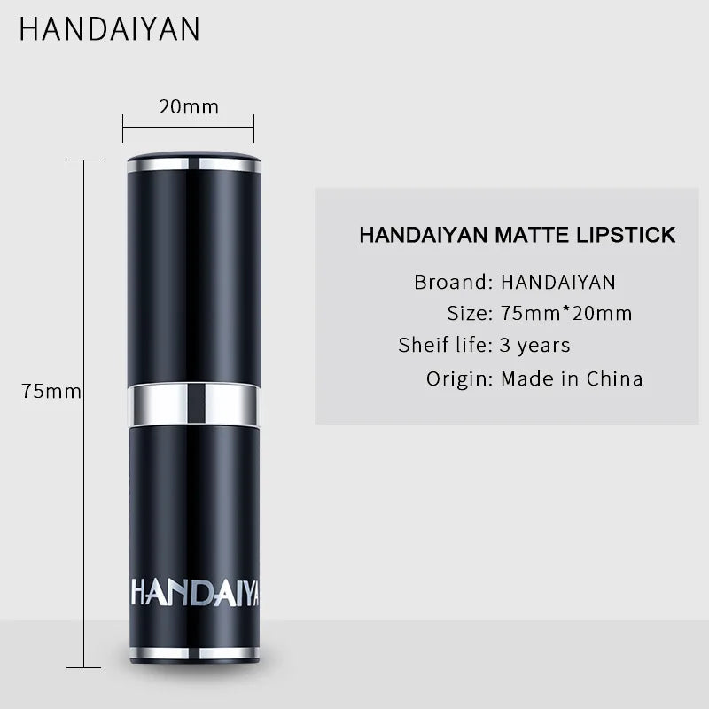 HANDAIYAN 12-color matte velvet lipstick long-lasting waterproof non-stick cup does not fall color lipstick lipstick