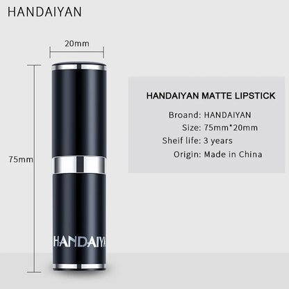 HANDAIYAN 12-color matte velvet lipstick long-lasting waterproof non-stick cup does not fall color lipstick lipstick