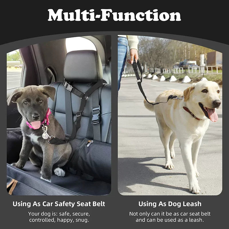 Car Dog Safety Belt Pet Leash Adjustable Durable Nylon Strap For Small Medium Dogs Anti Shock Vehicle Travel Seat Belt Lead