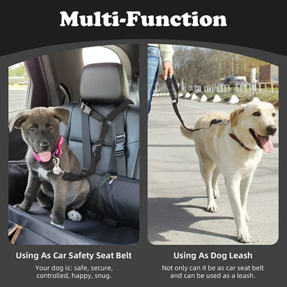Car Dog Safety Belt Pet Leash Adjustable Durable Nylon Strap For Small Medium Dogs Anti Shock Vehicle Travel Seat Belt Lead