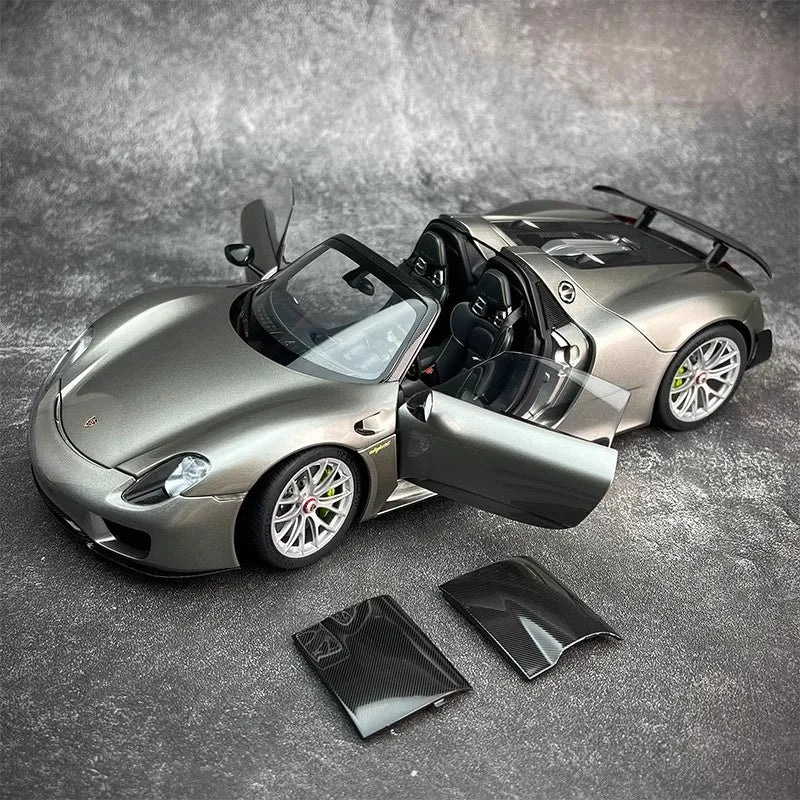 AUTOART car model simulation 1/18 Porsche 918 Car Model alloy room ornament display cars model boy collection christmas gift