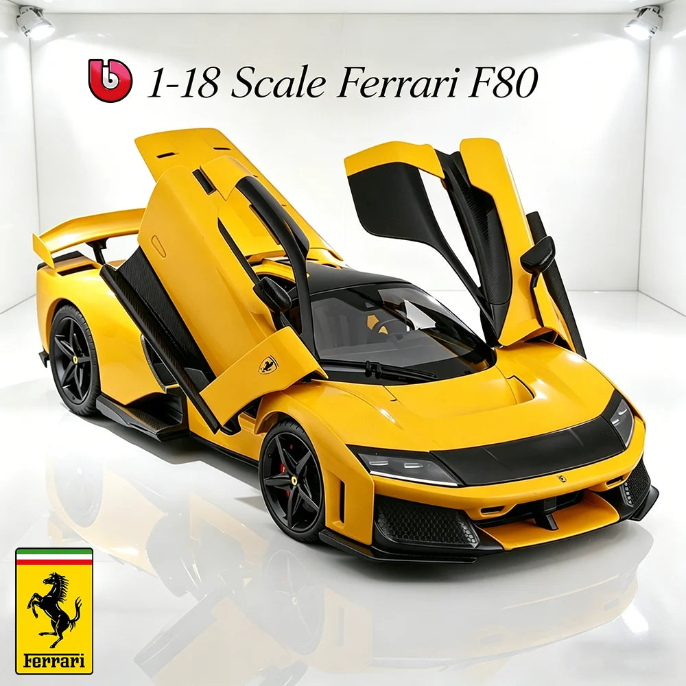 Bburago 1:18 2004 Ferrari F80 Alloy Car Model Vehicle Toy Collection Gift Multiple Exquisite interior die-casting toys