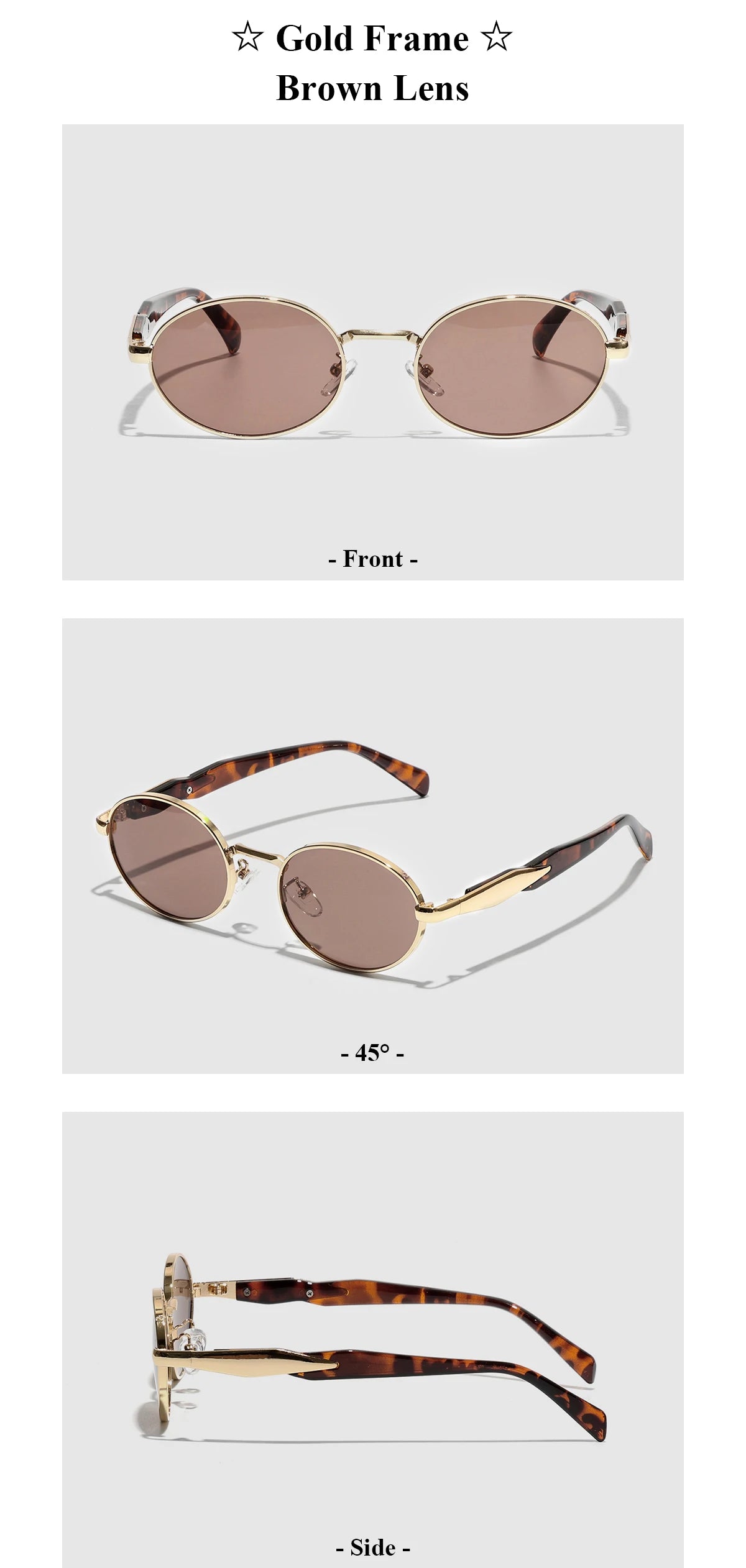 Ruiao 2026 Fashion Oval Sunglasses for Women Luxury Designer Metal Frame UV400 Sun Protection Shades Brand New Arrival Eyewear