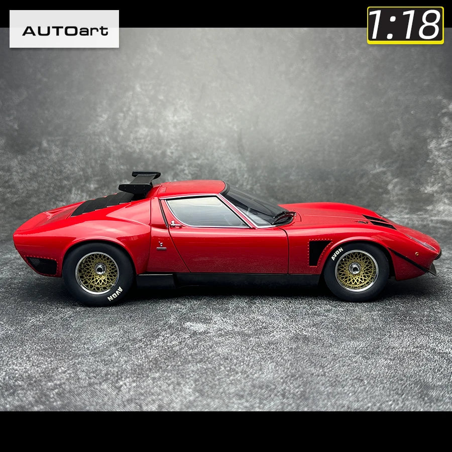 AUTOart 1:18 SCALE  Lamborghini MIURA SVR "JOTA" Car model Static ornament Collect Holiday gift