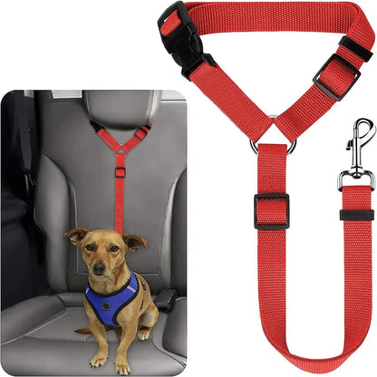 Pet Car Safety Seat Belt Nylon Headrest Restraint Harness Leash Adjustable for Dogs And Cats Travel Vehicle Accessory