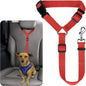 Pet Car Safety Seat Belt Nylon Headrest Restraint Harness Leash Adjustable for Dogs And Cats Travel Vehicle Accessory