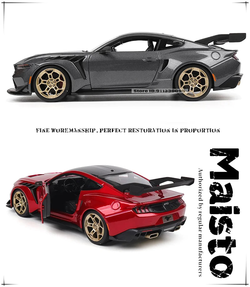 Bburago 1:18 Ford Mustang GTD Alloy Vehicle Car Model Toy Collection Gift Multiple Styles