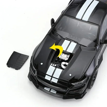 Ford Mustang Shelby GT500 Large Size  Alloy Sports 1:18 Car Model Diecasts Metal Racing Car Model Sound and Light Simulation