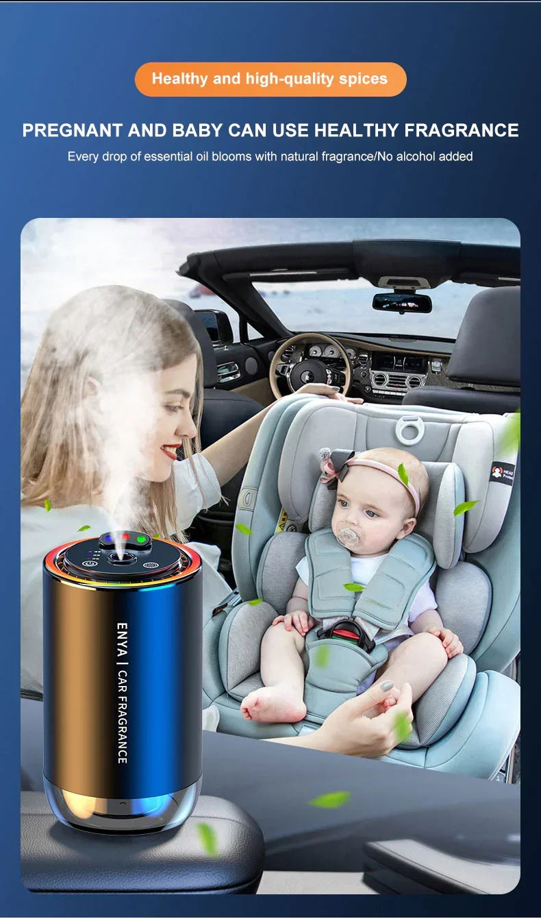 Car Air Freshener 3 Color Essential Oil Fragrance Diffuser Smell Distributor USB Rechargeable Aromatherapy Scent Air Refresher