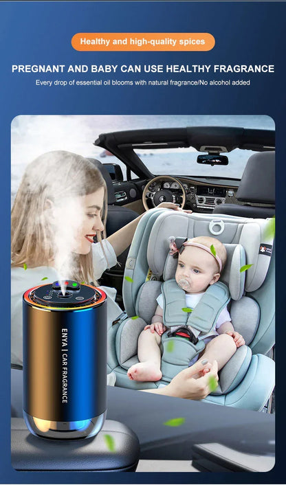 Car Air Freshener 3 Color Essential Oil Fragrance Diffuser Smell Distributor USB Rechargeable Aromatherapy Scent Air Refresher