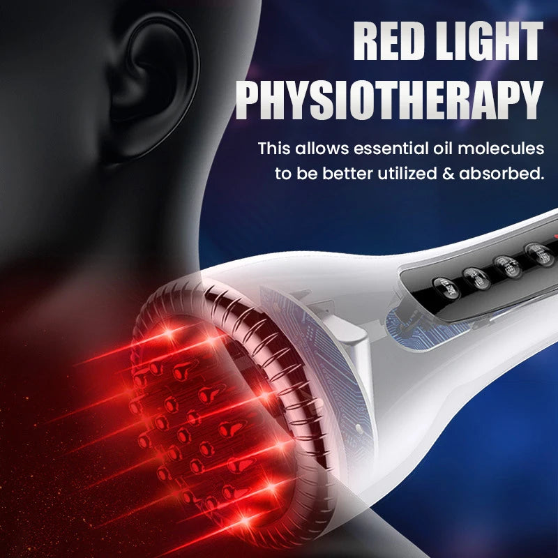 Electric Microcurrent Meridian Brush Body Massager GuaSha Red Light Hot Compress Scraping Lymphatic Drainage Device Fat Burner